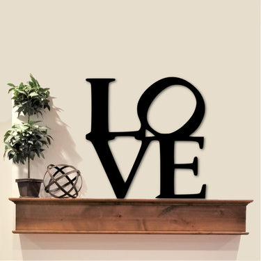 Metal LOVE Sign | Love Letter Wall Hanging | Love Metal Wall Art | Love Family Gallery Wall Decor | Wedding Gift | Valentine's Decor